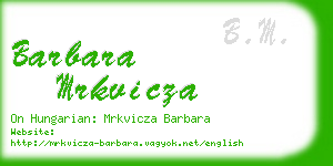 barbara mrkvicza business card